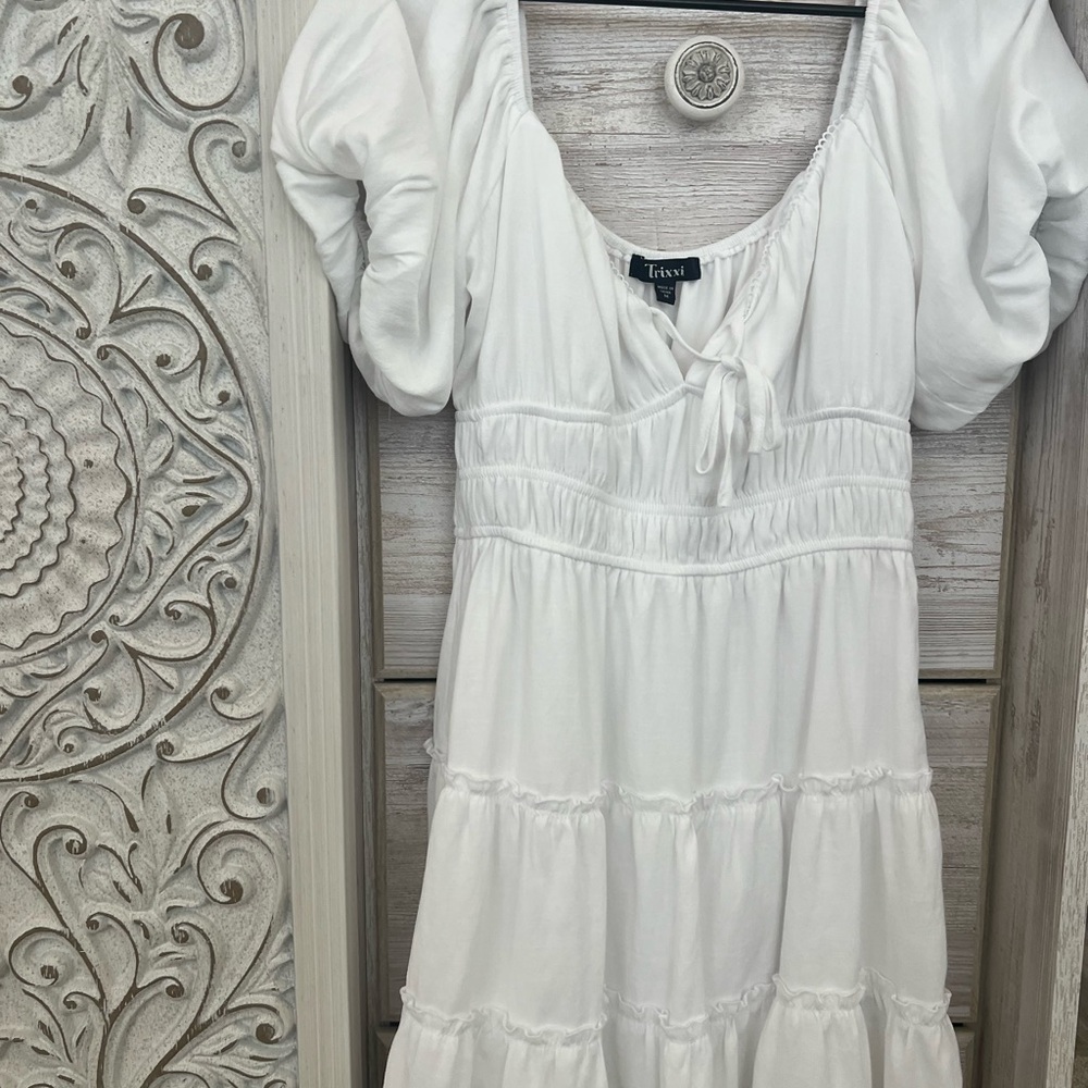 Trixxi White Long Sleeve Dress